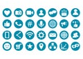 Set of social media buttons for design - vector icons